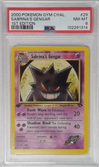 V1728: 2000: Sabrina's Gengar: 29/132: 1ST Edition: Gym Challenge: PSA: 8: NM-MT: 10226314